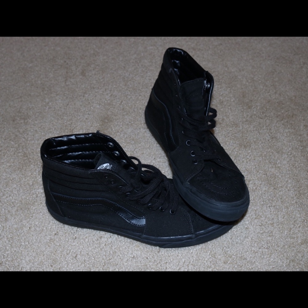 All Black hightop Vans
